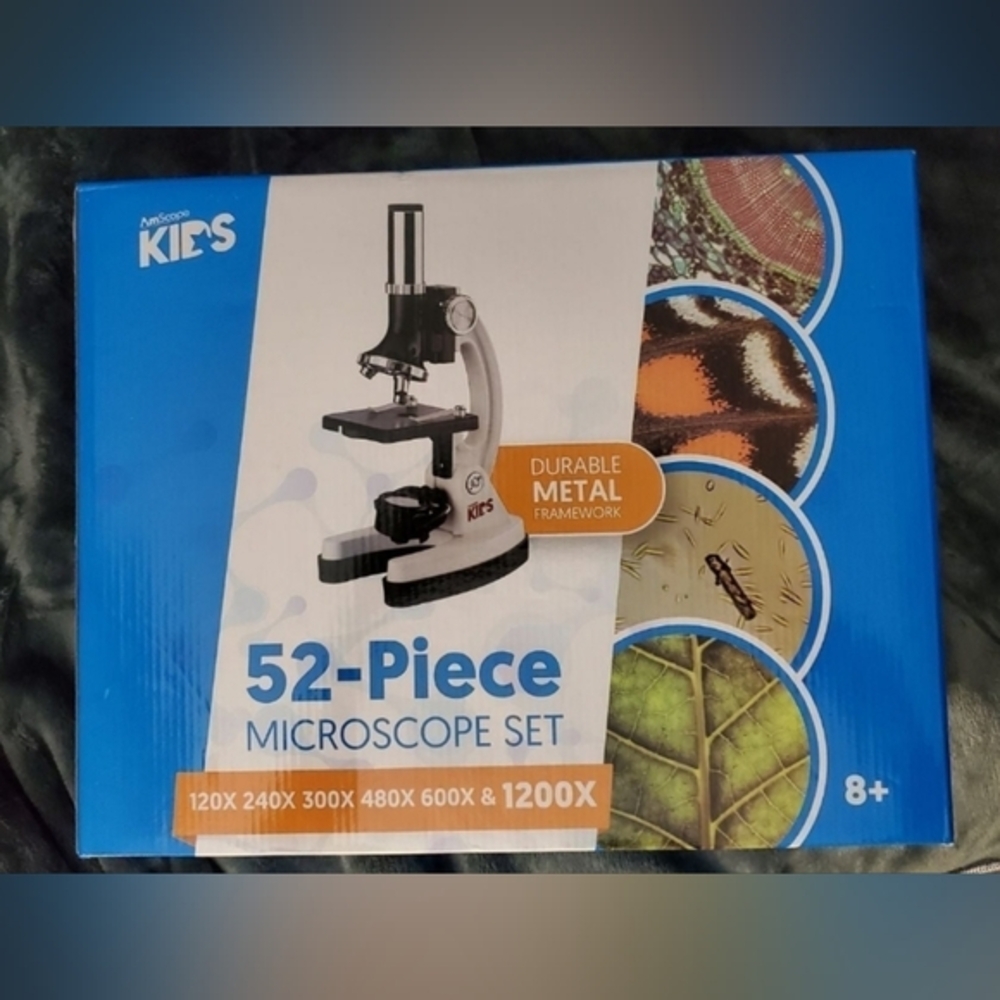 NIB AmScope Kids 52 Piece Microscope Set- Never Opened STEM‎ Kit